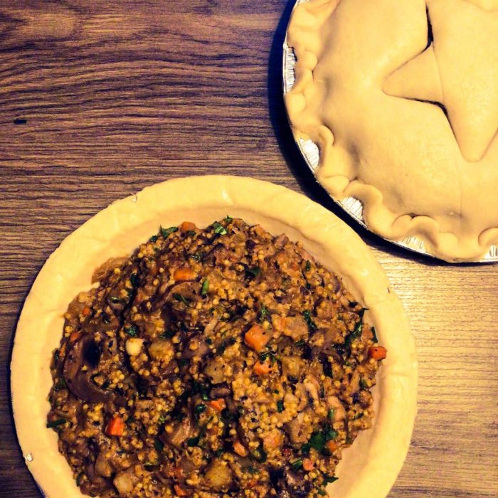 Tourtière végane au millet – Menu Noël