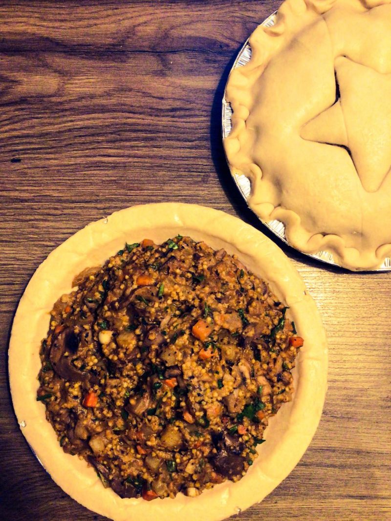 Tourtière végane au millet – Menu Noël